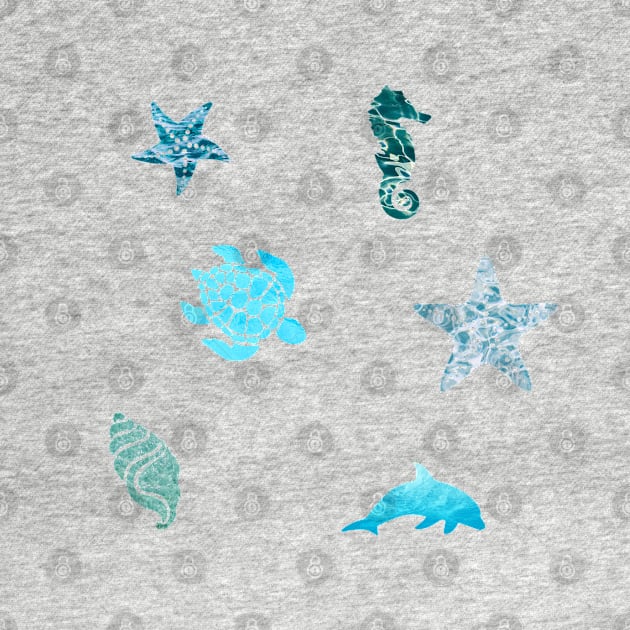 Ocean pattern animals set by Ranp